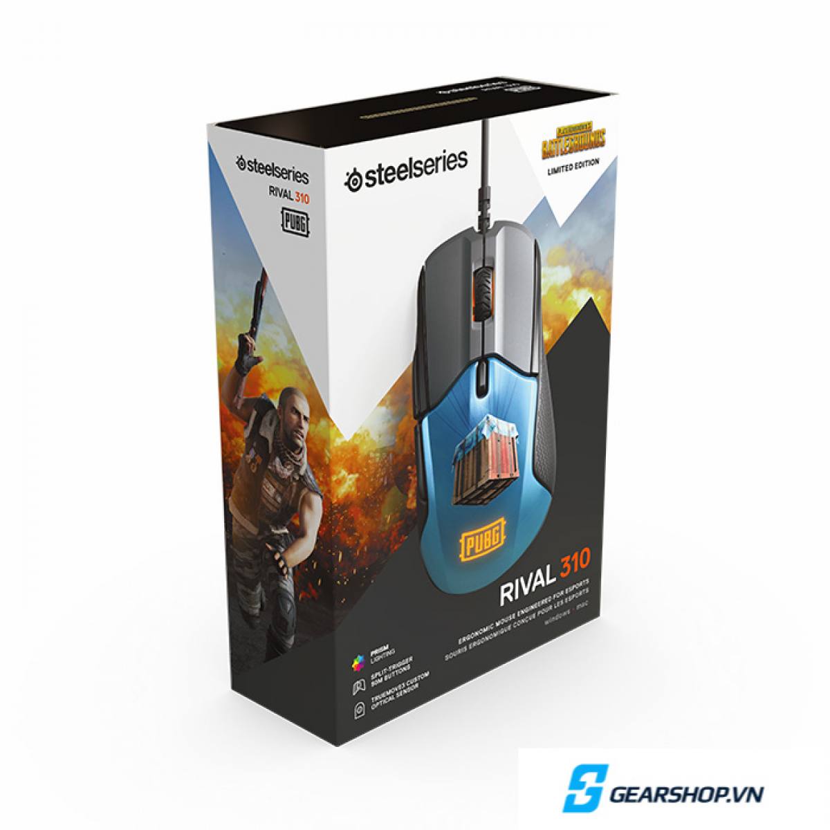 Chuột SteelSeries Rival 310 PUBG Edition